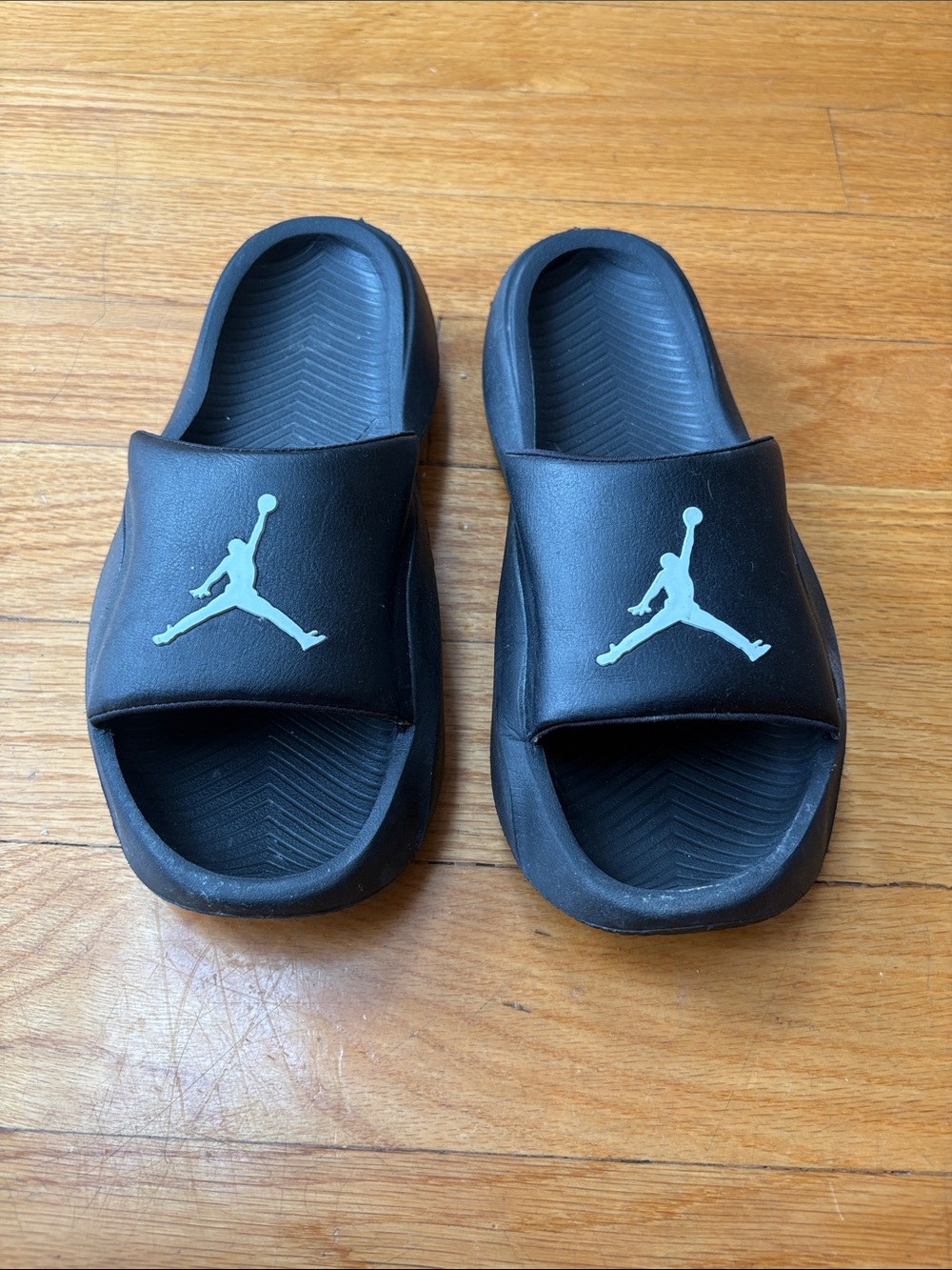 Jordan Men’s Black Slide Sandals with Jumpman Logo - Size 10